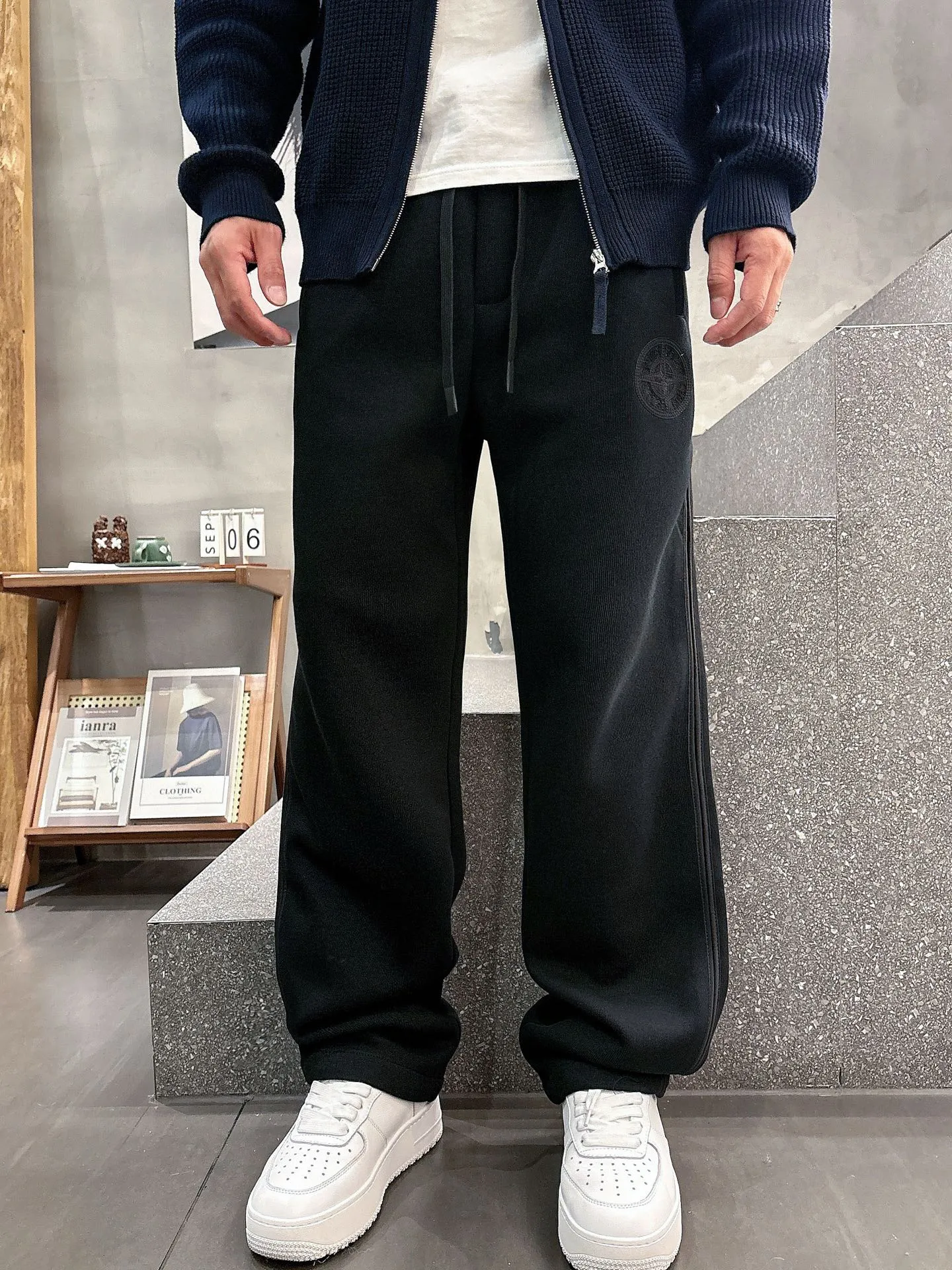 P300 NEW2025 Autumn and Winter New Casual Pants Exclusive Customized Fabric Color: Black and Blue SIZE: M-4XL